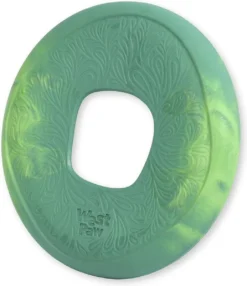 West Paw Seaflex™ Sailz – Duurzaam Hondenspeelgoed – Frisbee In Roze, Groen En Blauw – Voor Gemiddeld Sterke Kauwers En Honden Die Graag Rennen – Sailz Emerald Groen
