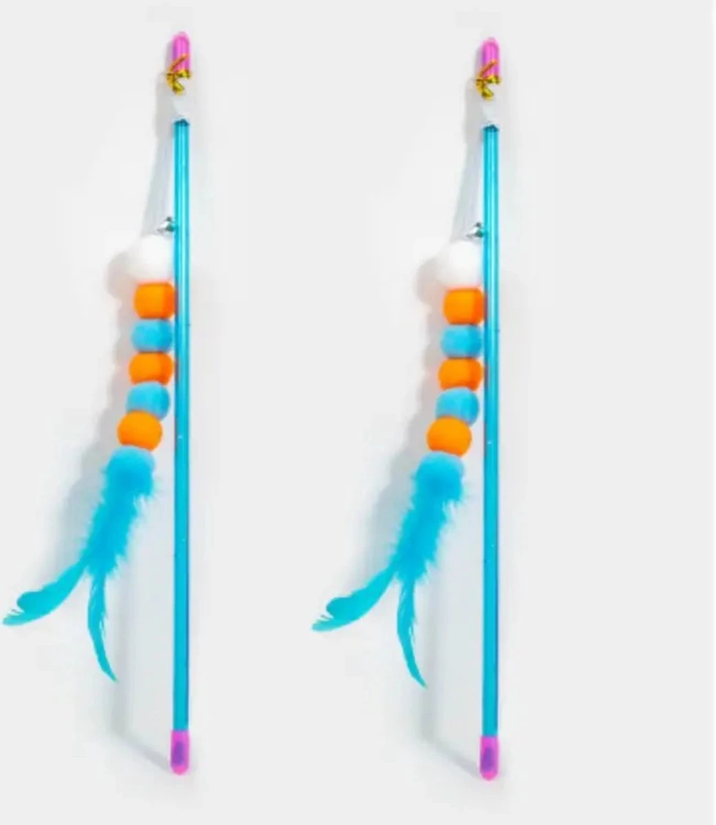 2 Stuks Kattenhengels – Belletje – Balletjes – Veren – Kattenspeelgoed – Kattenspeeltje – Hengel Voor Kat 1 2 Stuks Kattenhengels – Belletje – Balletjes – Veren – Kattenspeelgoed – Kattenspeeltje – Hengel Voor Kat