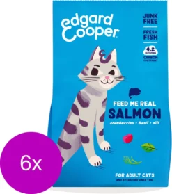 Edgard & Cooper Edgard&Cooper Adult Zalm – Kattenvoer – 6 X 325 G