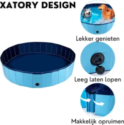 Xatory – Zwembad – Honden Speelgoed – Zandbak – Ballenbak – Baby Zwembad – Honden Zwembad – Kinderzwembad – Zwemmen – Honden – Kinderen