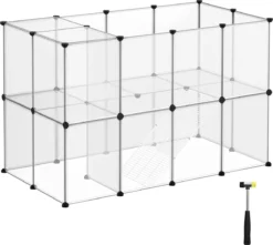 Huisdier Kooi Voor Kleine Huisdieren – Ren Voor Hamster, Cavia, Muis, Rat, Knaagdier, Konijn – Transparant