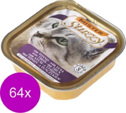 Mister Stuzzy Cat Paté 100 G – Kattenvoer – 64 X Tonijn