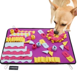 VEDIC® – XXL Snuffelmat Paars Voor Honden En Katten – Antischrok – 75 X 50 CM