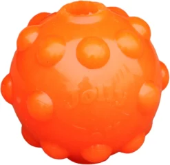Jolly Pets Jolly Jumper Ball – Oersterke Stuiterbal Voor Honden – Hondenspeelgoed – Ook Te Gebruiken Als Traktatiebal – TPR Rubber – Oranje – 7.5 Cm
