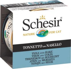 14x Schesir Kattenvoer Tonijn En Hake In Gelei 85 Gr