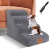 Hondentrap 4 Treden, Huisdiertrap Voor Grote Honden En Katten, Antislip Oppervlak, Wasbare Hondentrap Met Afneembare Hoes Voor Slaapbank Hoog Bed, Stuur 1 Pluizenroller
