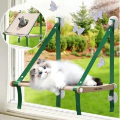 Houten Raamzitjes Voor Katten Tot 15 Kg Kattenhangmat Kattenligstoel Window Space Window Lounger Kattenhangmatten Window Cat Bed Met 4 Grote Zuignappen