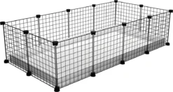 EnNELA Draadkubus Kooi Voor Cavia 4 X 2 X 1 C&C Cage Zwart
