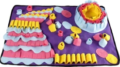 Xatory – Snuffelmat – Birthday Cake – Snuffelmat Hond – Likmat – Puppy Speelgoed – Speelgoed – Hondenpuzzel – Honden Speelgoed – Hond – Anti Schrokbak – Hondenspeelgoed –