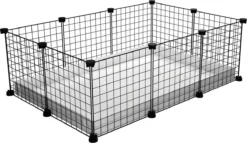 EnNELA Draadkubus Kooi Voor Cavia 3 X 2 X 1 C&C Cage Zwart