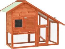 VidaXL Konijnenhok 140x63x120 Cm Massief Vurenhout