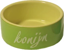 Eetbak Steen Konijn Groen 12 Cm