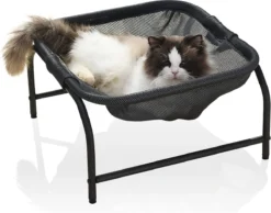 Groot Vierkant Kattenbed, 2022 Upgrade Verhoogde Hangmat Voor Katten, Kattenbed Om Te Slapen, Kattenmand Voor Binnen En Buiten, Kattenaccessoires, Kattennest Voor Kat Of Bank Voor De Zome