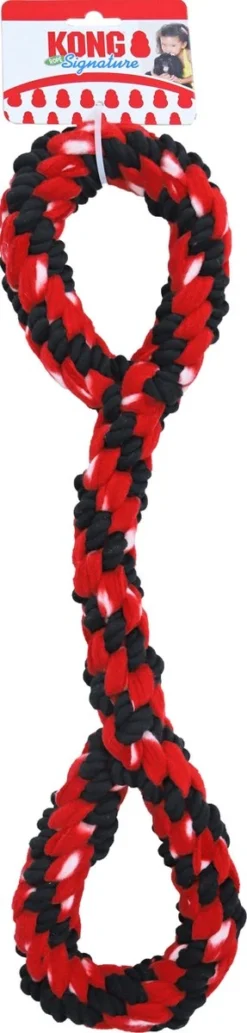 Kong-hond-signature-rope-56cm- Rood Zwart