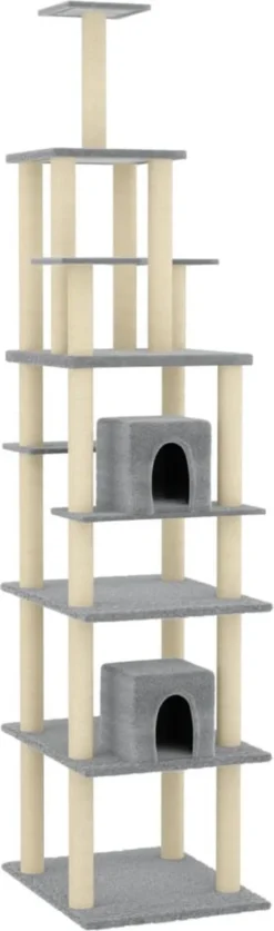 La Dolce Vita – Kattenmeubel Met Sisal Krabpalen 216 Cm Lichtgrijs