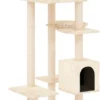 La Dolce Vita – Kattenmeubel Met Sisal Krabpalen 142 Cm Crèmekleurig
