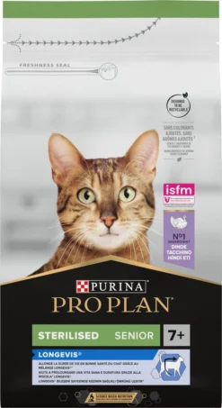Pro Plan Sterilised Senior 7+ – Kattenvoer – Kalkoen – 6 X 1,5kg