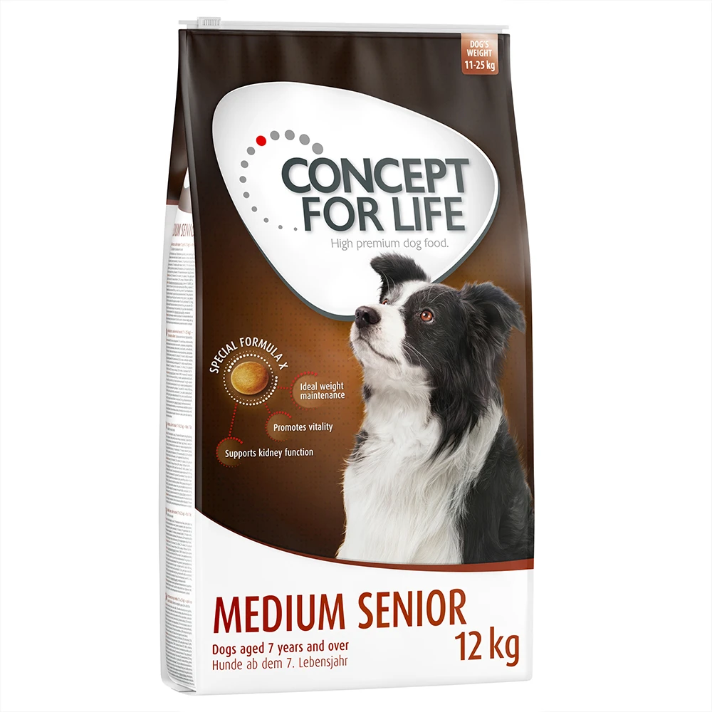 Concept For Life Medium Senior Hondenvoer – Dubbelpak: 2 X 12 Kg