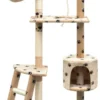 VidaXL Kattenkrabpaal Met Sisal Krabpalen 150 Cm Pootafdrukken Beige