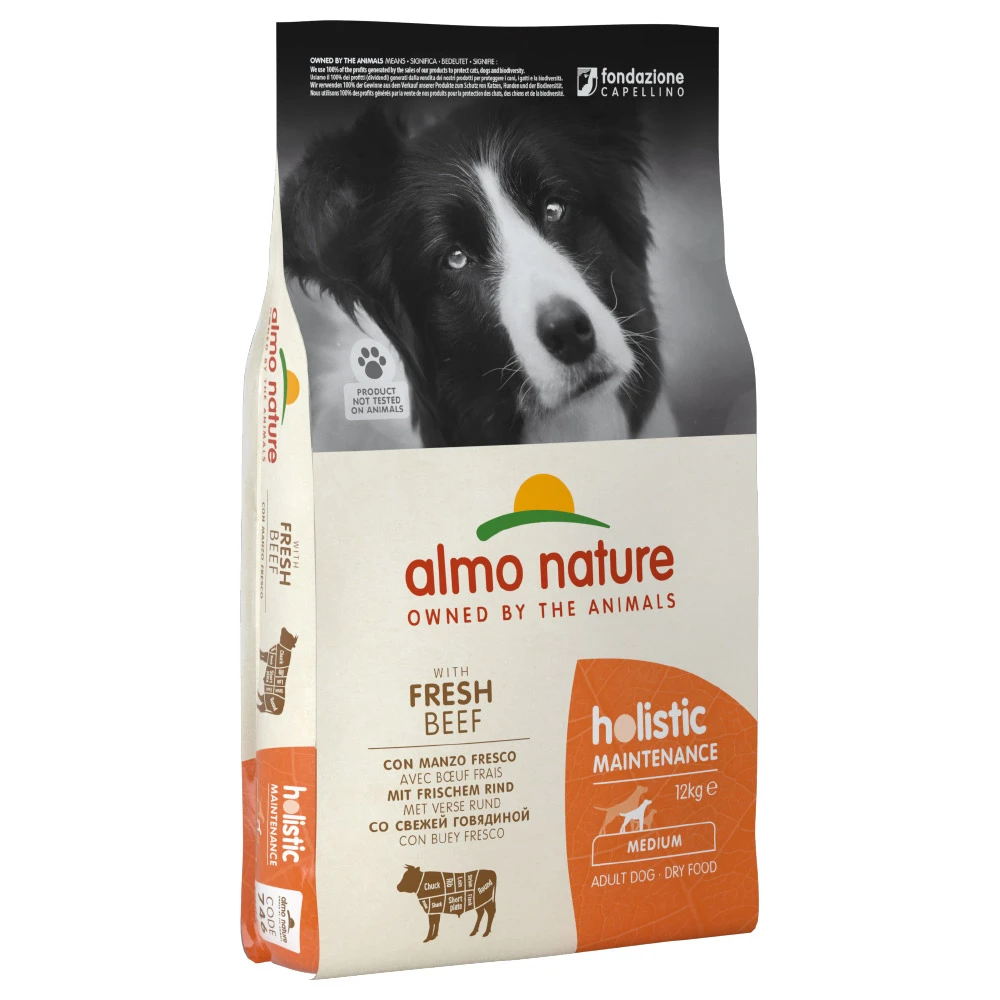 2x12kg Almo Nature Adult Rund & Rijst Medium Hondenvoer