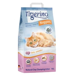 Dubbelpak Tigerino Nuggies Kattenbakvulling – Babypoedergeur Grofkorrelig