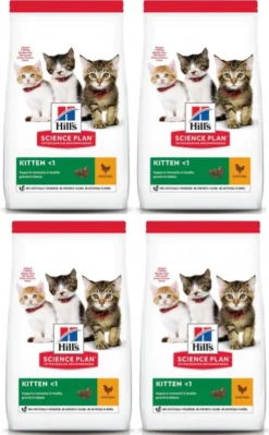 Hills 4x Hill’s – Feline Kitten Kip – Kattenvoer – 1.5kg