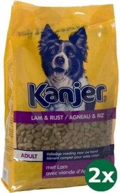 2×15 Kg Kanjer Lam/rijst Hondenvoer