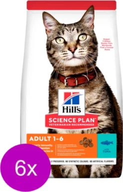 Hills 6x Hill’s – Feline Adult Tonijn – Kattenvoer – 1.5kg