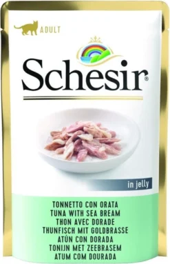 20x Schesir Kattenvoer Tonijn – Zeebrasem In Gelei 85 Gr