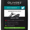 Olivers Zalm Graanvrij Kattenvoer Gevoelige Spijsvertering 4 KG. Met GRATIS 200GR Biologisch Natvoer