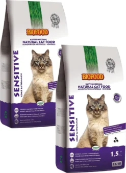 Biofood Ncf Sensitive Coat&Stomach – Kattenvoer – 2 X 1.5 Kg
