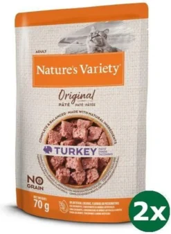 Natures Variety Original Pouch Turkey Kattenvoer 2x 12×70 Gr