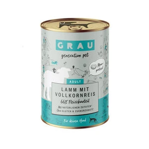 Grau Adult Hondenvoer – Lam Met Volkorenrijst – Blik – 6 X 400 G