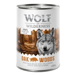 6x400g Oak Woods Wild Zwijn Wolf Of Wilderness Hondenvoer